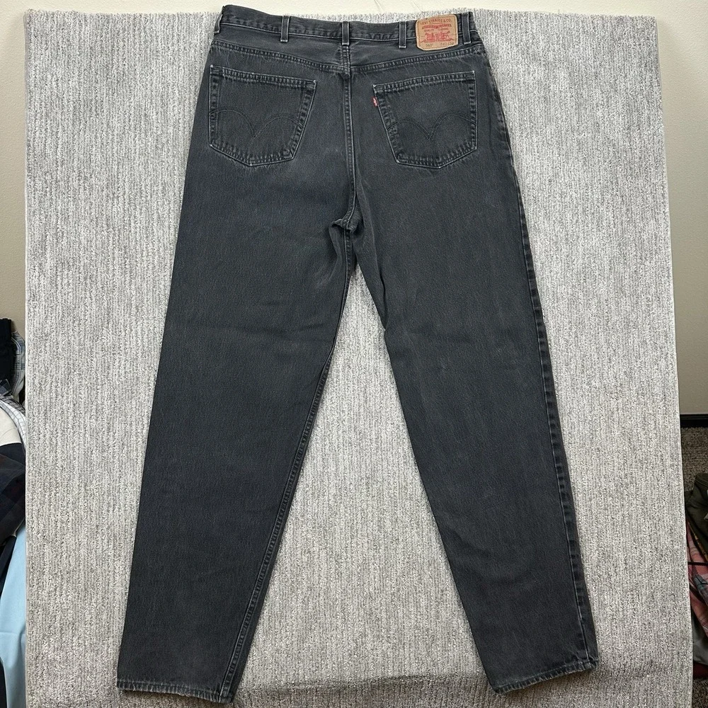 Vintage Levis 560 Jeans Mens 40x38 Fits 39x37 Black Relaxed Tapered Made USA 90s